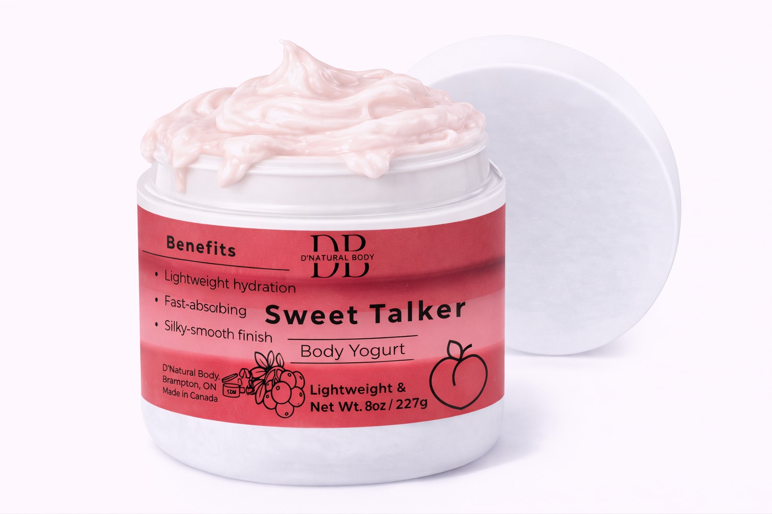Sweet Talker Body Yogurt open jar
